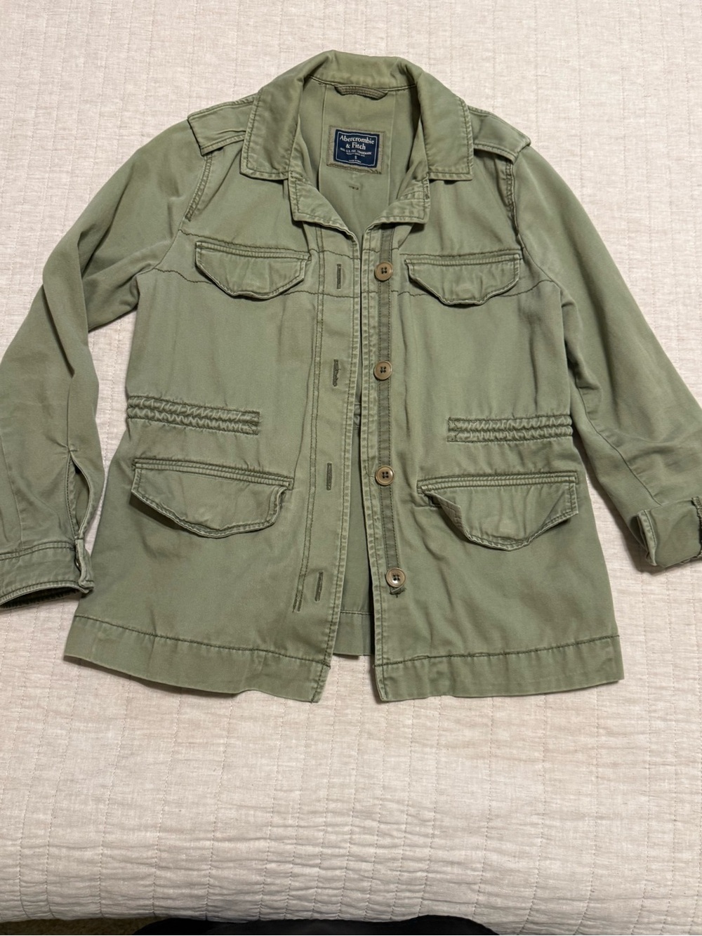 Abercrombie & Fitch Olive Green Utility Field Jacket